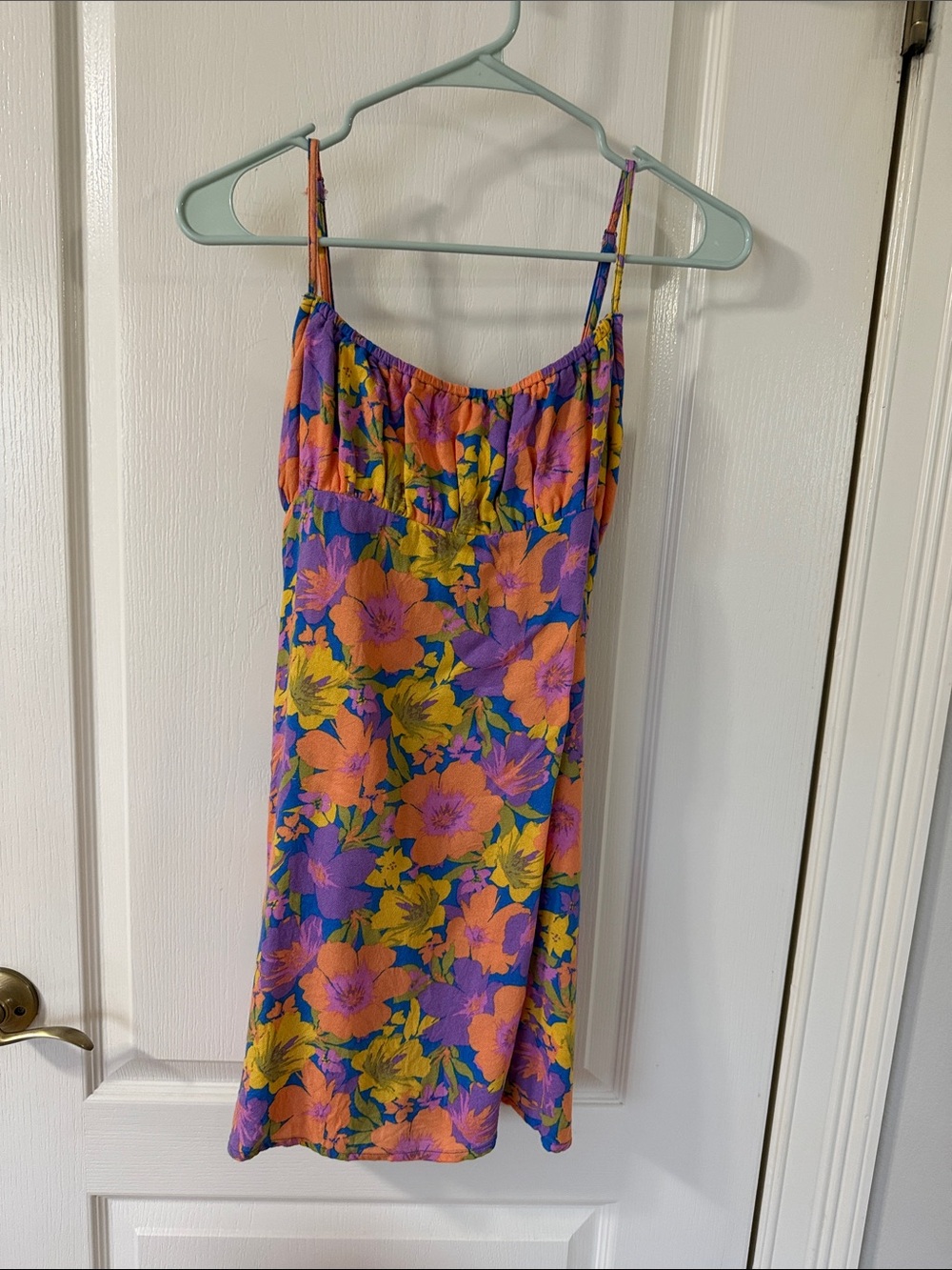Billabong Purple, Orange & Yellow Floral Slip Dress